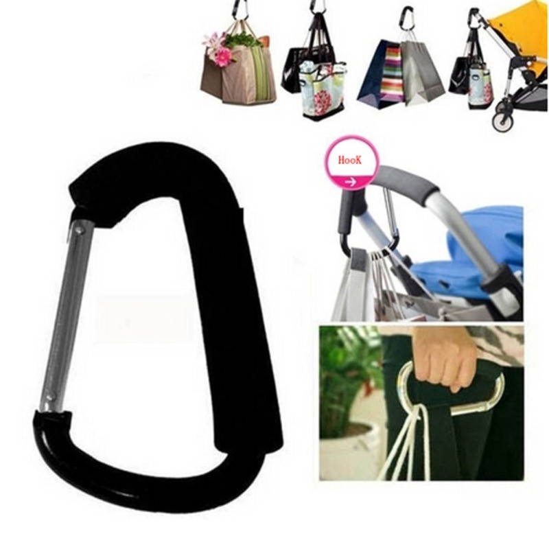 AliExpress Large Aluminum Carabiner Stroller Hook, view 2