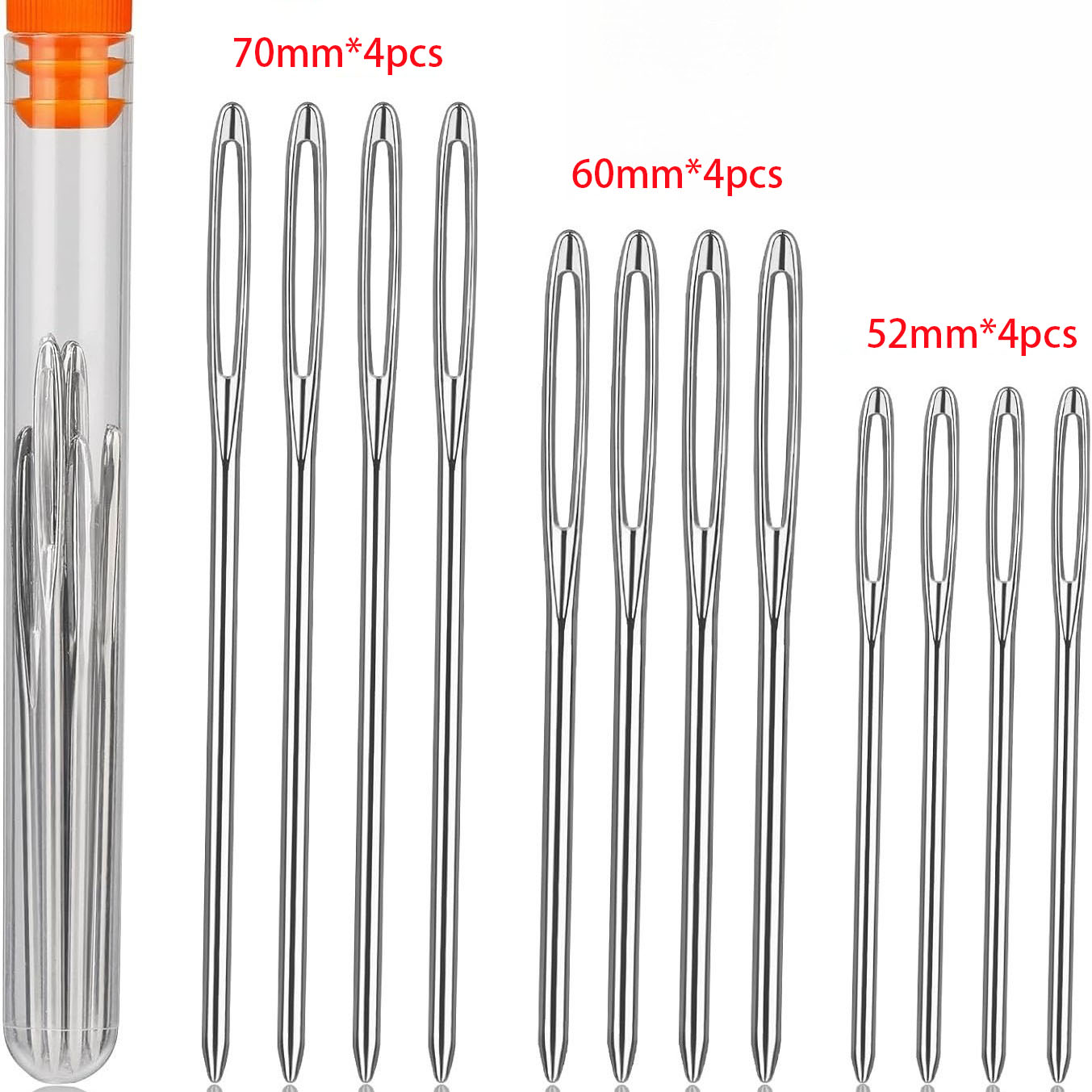 AliExpress Large Eye Hand Sewing Needles Kit, Big Eye Stitching Needles for Yarn, Embroidery & Jewelry Beading, Household Sewing Acce