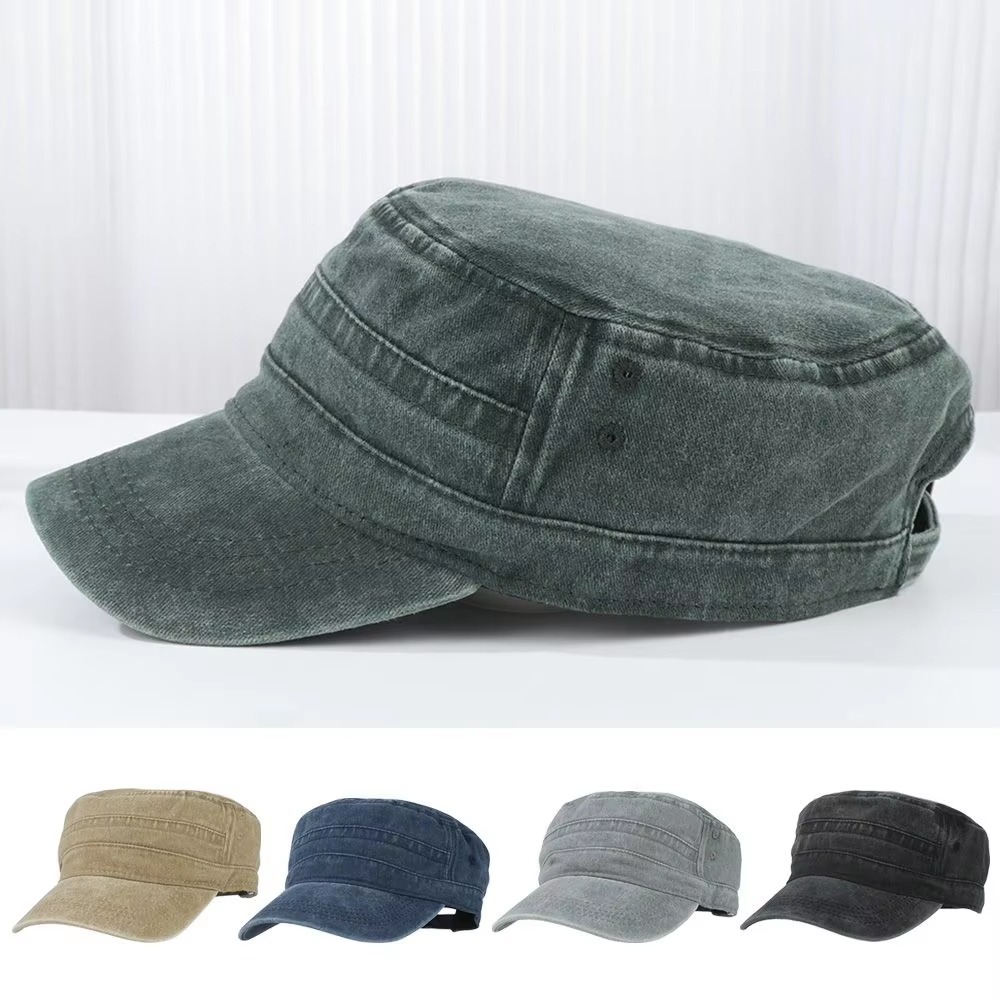 AliExpress Large Size Men's Pure Cotton Army Flat Cap Outdoor Summer Baseball Cap plus Size Military Hat for Big Head