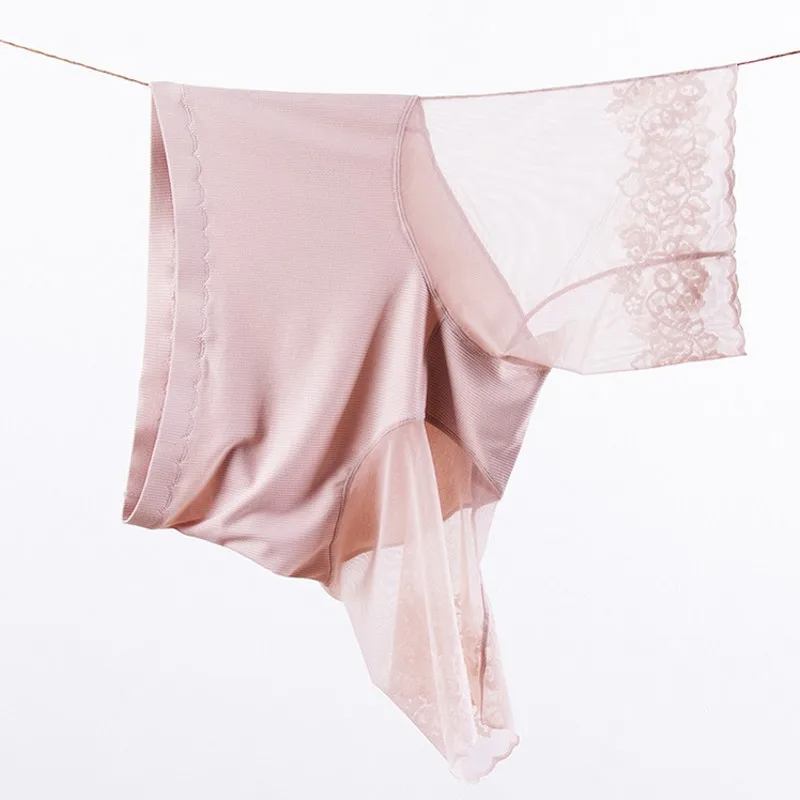 AliExpress Large Size Shorts Under Skirt Sexy Lace Anti Chafing Thigh Safety Short Pants Underwear Women Boyshort Safety Panties, view 5