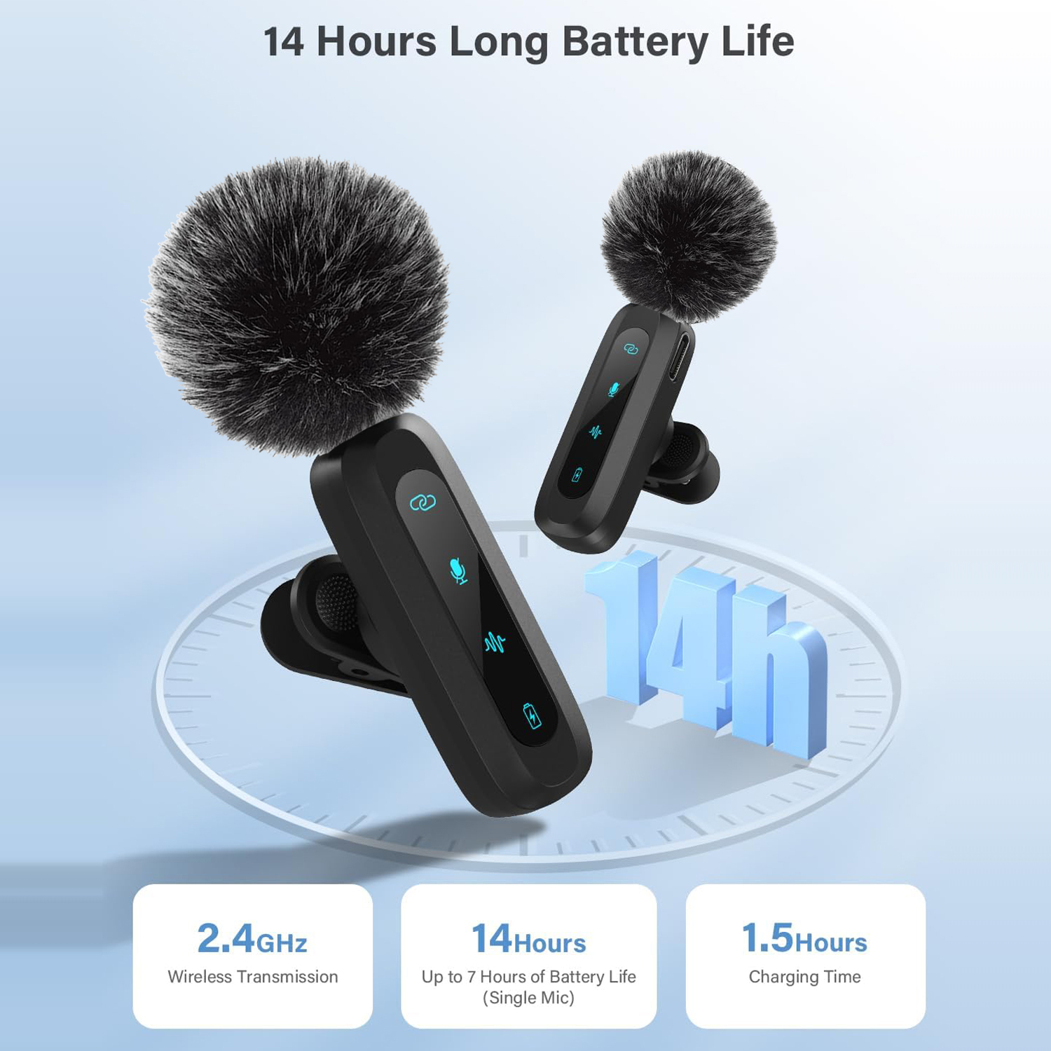 AliExpress Lavalier Microphone, Compact and Durable, Long Battery Life, Type-C, Used for Video Production, Live Streaming, Interview, view 3
