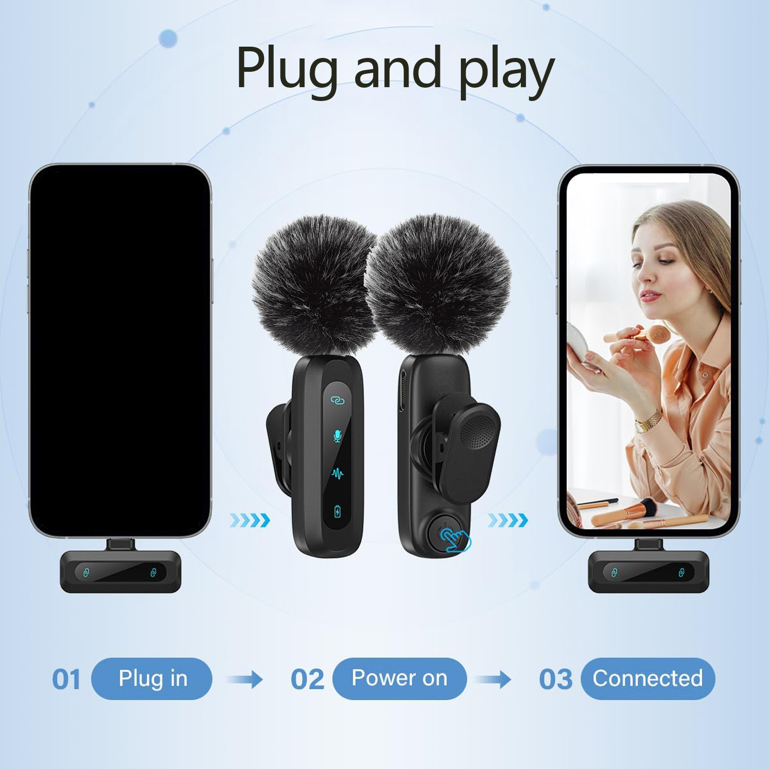 AliExpress Lavalier Microphone, Compact and Durable, Long Battery Life, Type-C, Used for Video Production, Live Streaming, Interview, view 5