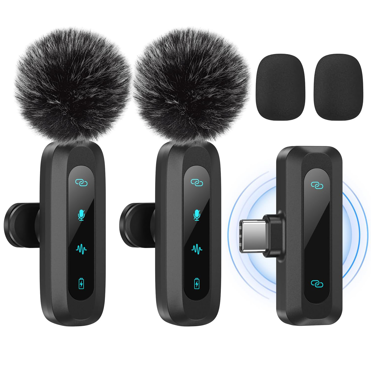 AliExpress Lavalier Microphone, Compact and Durable, Long Battery Life, Type-C, Used for Video Production, Live Streaming, Interview