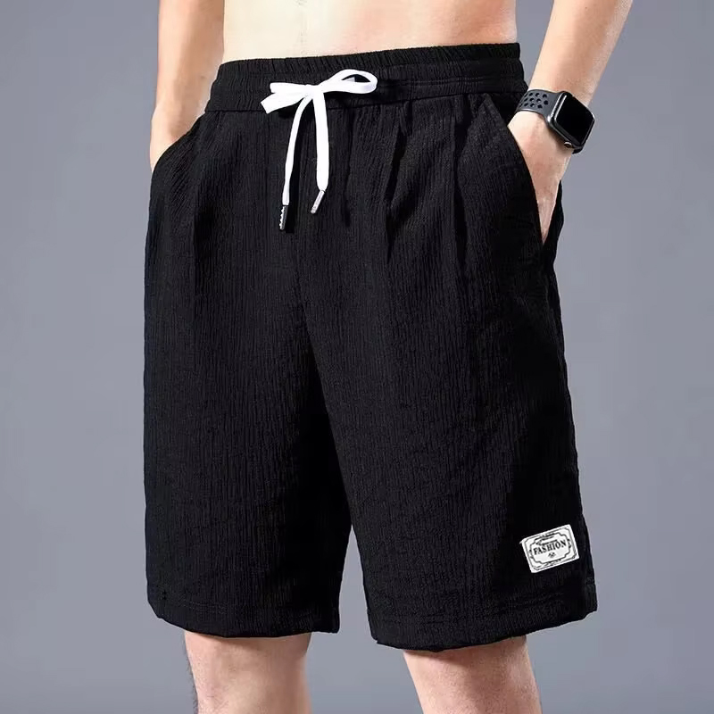 AliExpress Lce Silk Shorts Men's Thin Sports Cropped Pants Loose Straight Leg Cool Breathable New Fashion Trend Casual XL-XXXL
