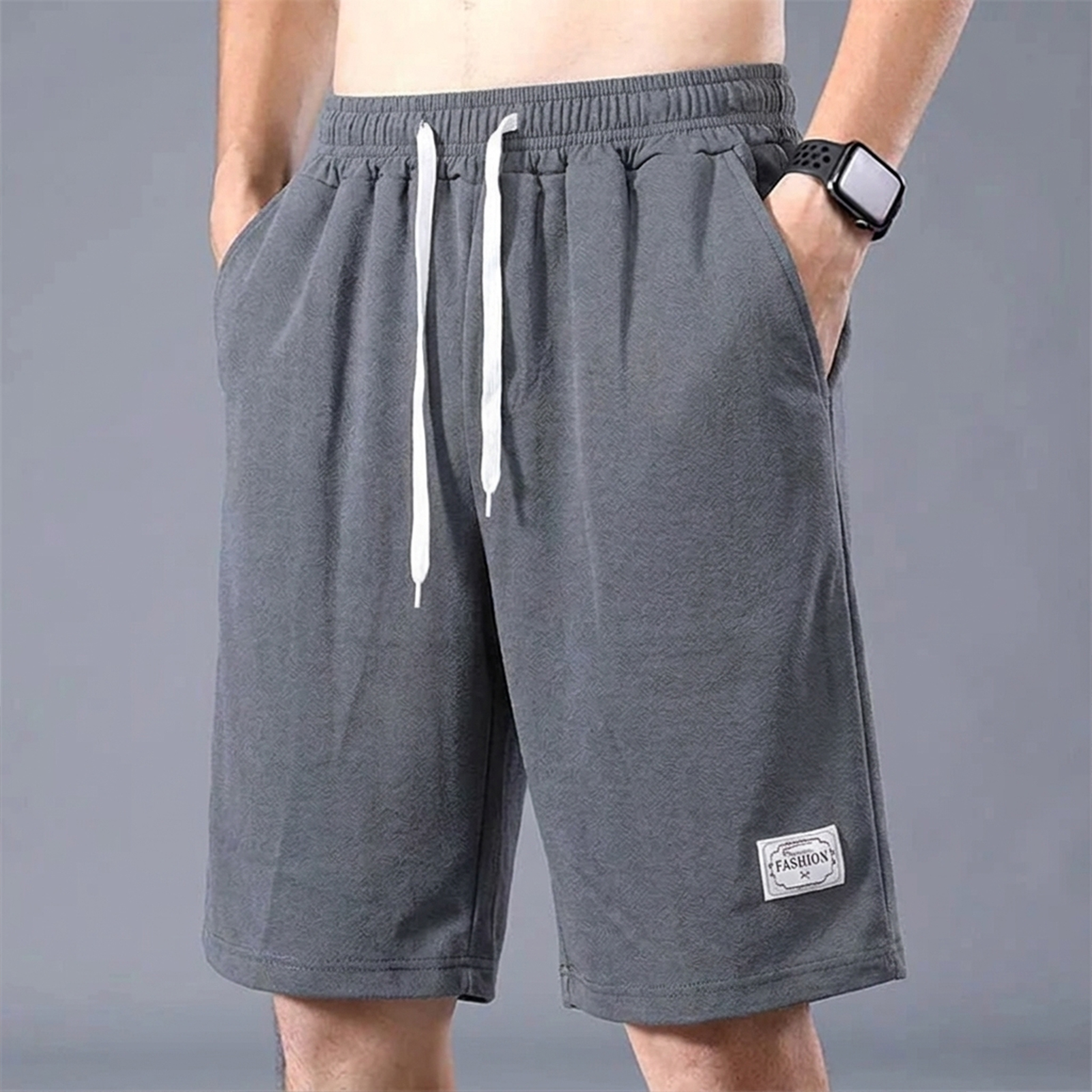 AliExpress Lce Silk Shorts Men's Thin Sports Cropped Pants Loose Straight Leg Cool Breathable New Fashion Trend Casual XL-XXXL, view 2