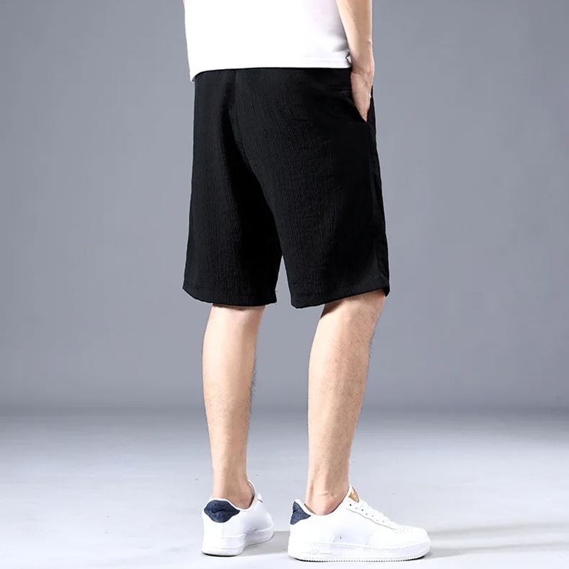 AliExpress Lce Silk Shorts Men's Thin Sports Cropped Pants Loose Straight Leg Cool Breathable New Fashion Trend Casual XL-XXXL, view 3