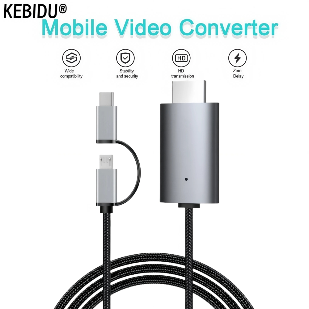 AliExpress LD39 Micro USB and USB-C to HDMI Mirroring Cable