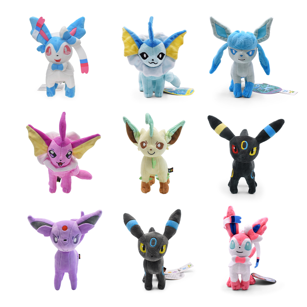 AliExpress Leafeon Vaporeon Glaceon Sylveon Espeon Umbreon Vaporeon Sylveon Plush Toys Game for Collectible Gift,Soft Plushies Stuffed