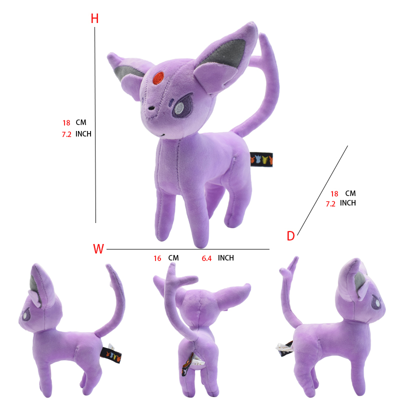 AliExpress Leafeon Vaporeon Glaceon Sylveon Espeon Umbreon Vaporeon Sylveon Plush Toys Game for Collectible Gift,Soft Plushies Stuffed, view 3
