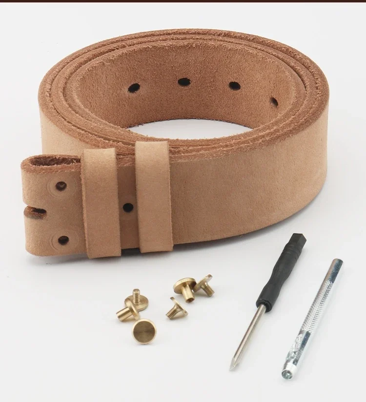 AliExpress Leather Belt for Men Made From Genuine Whole Cowhide, Trimmed Edge Belt, Cowhide in Natural Color, Casual and Retro Style,, view 4