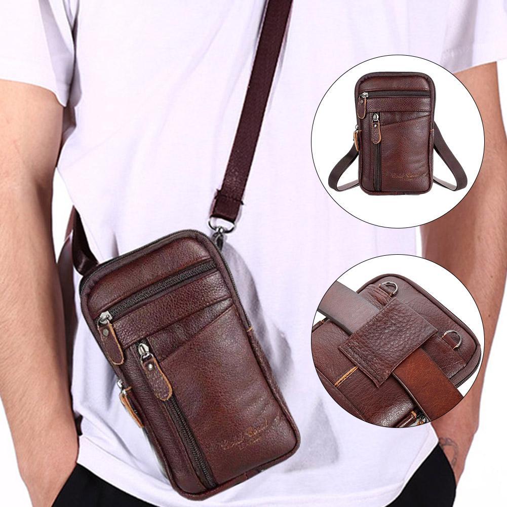 AliExpress Men's Leather Phone Waist Bag