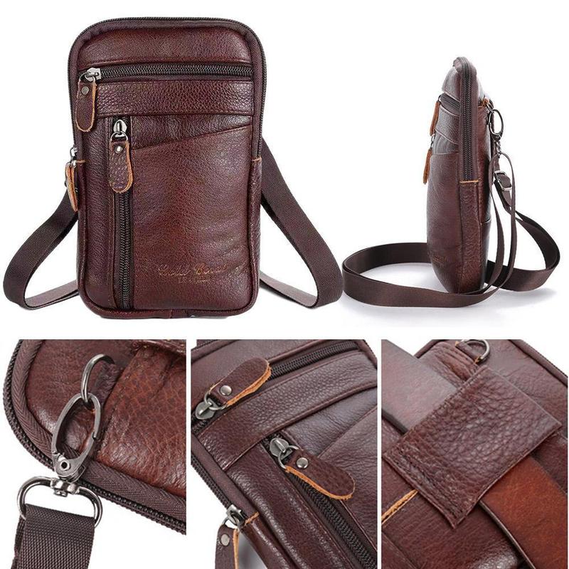 AliExpress Men's Leather Phone Waist Bag, view 2