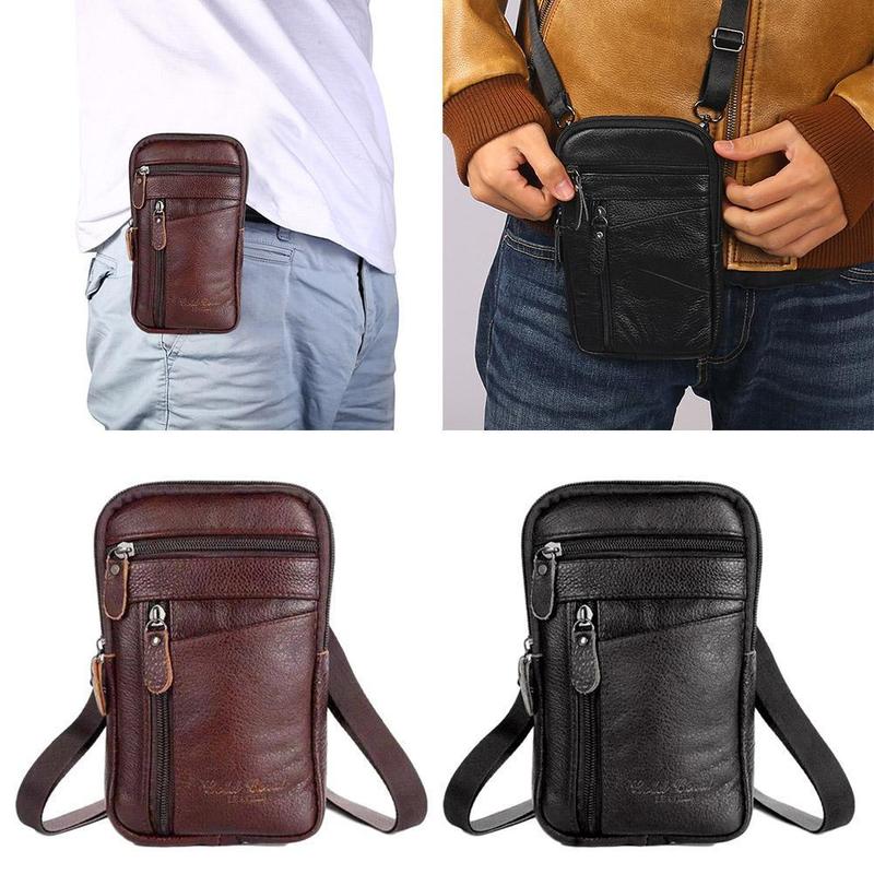 AliExpress Men's Leather Phone Waist Bag, view 4