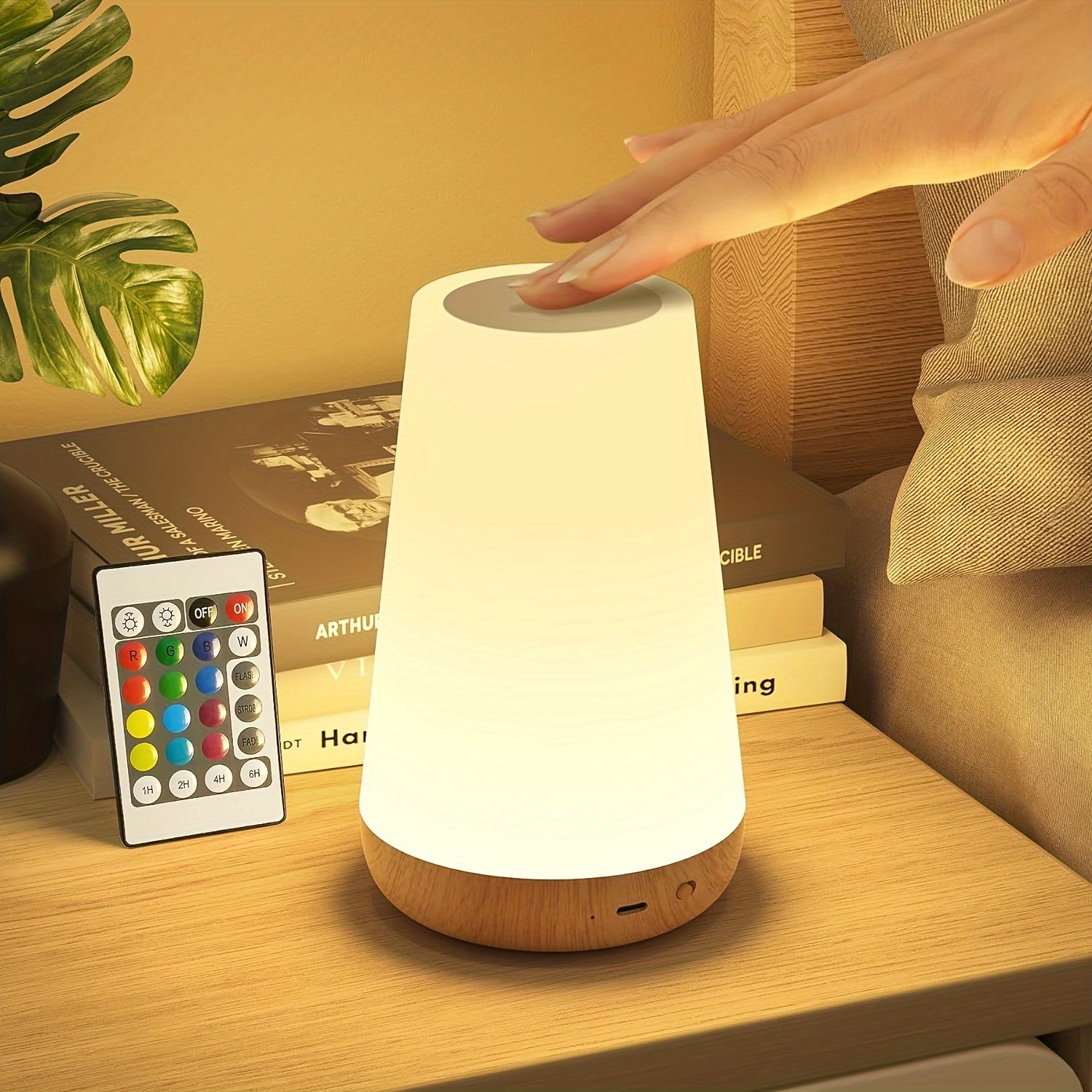 AliExpress LED 13 Color Changing Night Light Remote Control Touch USB Rechargeable RGB Night Lamp Dimmable Lamp Portable Table Bedside Lamp