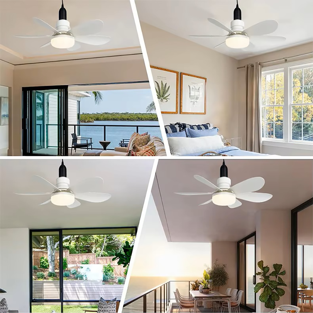 AliExpress LED 30W ceiling fan light E27 with remote control for dimming suitable for living room, study, household use, 85-265V, view 4