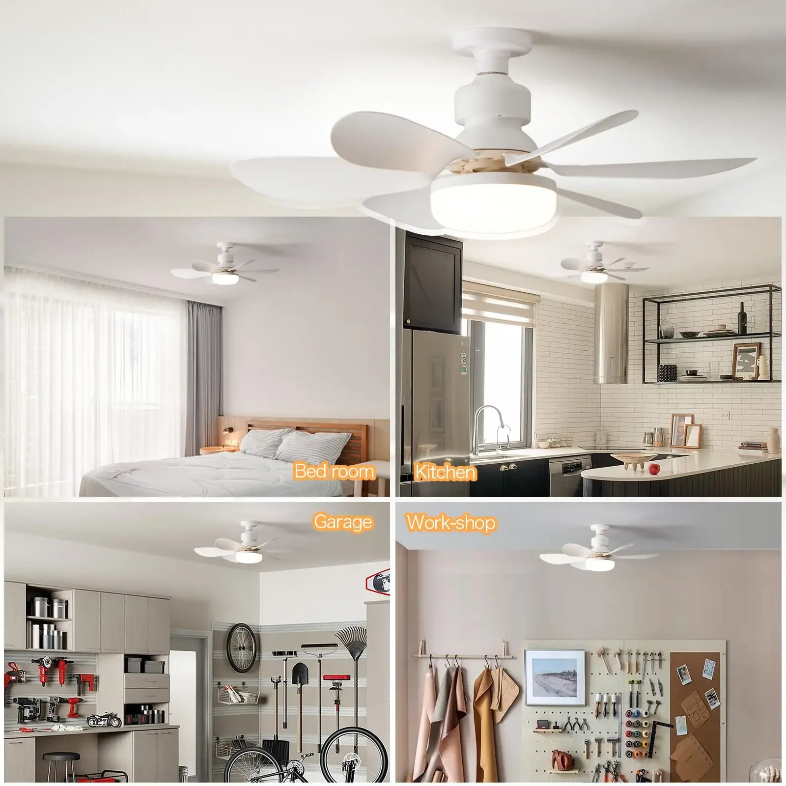 AliExpress LED Light Socket Fan with Remote, view 5