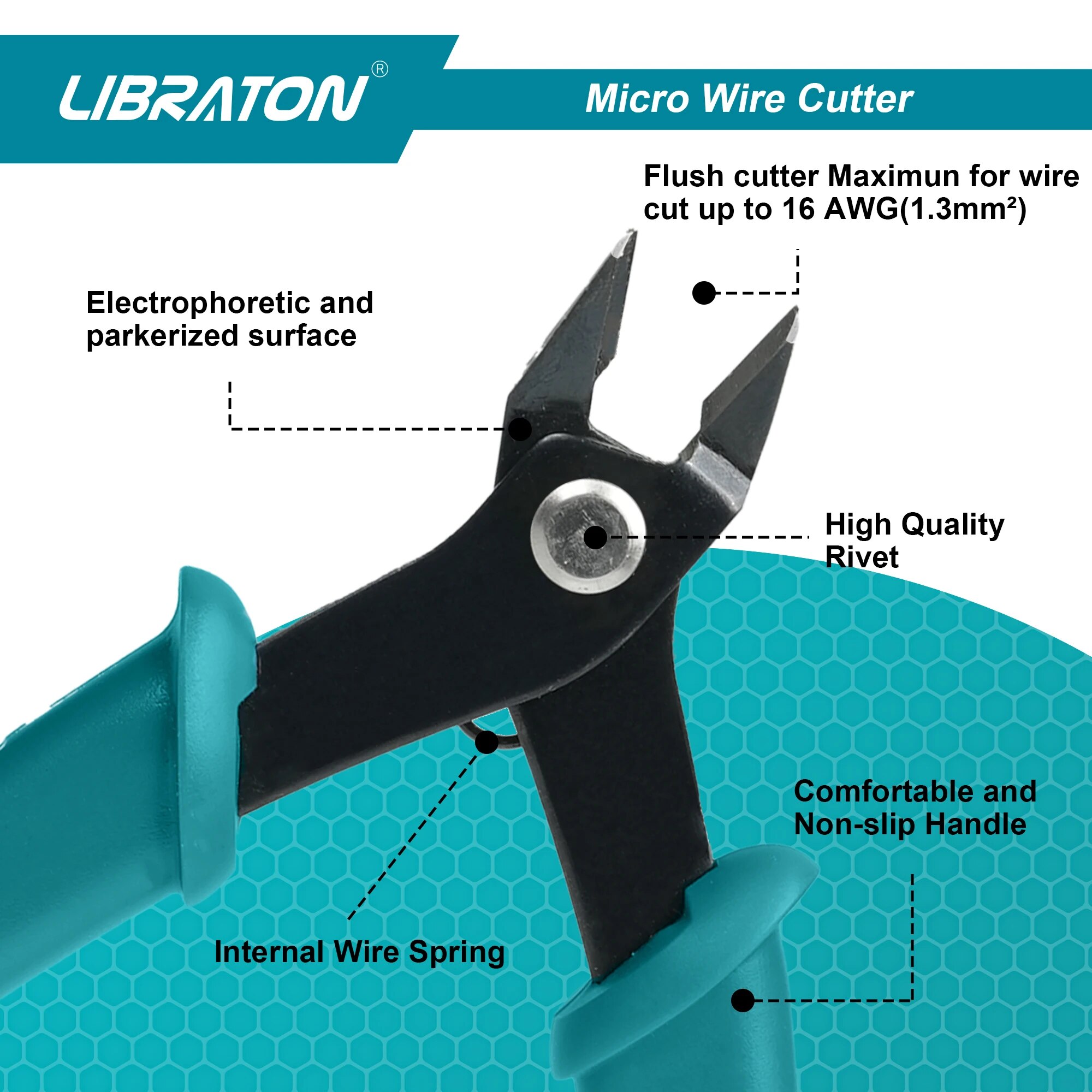 AliExpress LIBRATON Precision Micro Flush Wire Cutter, view 4