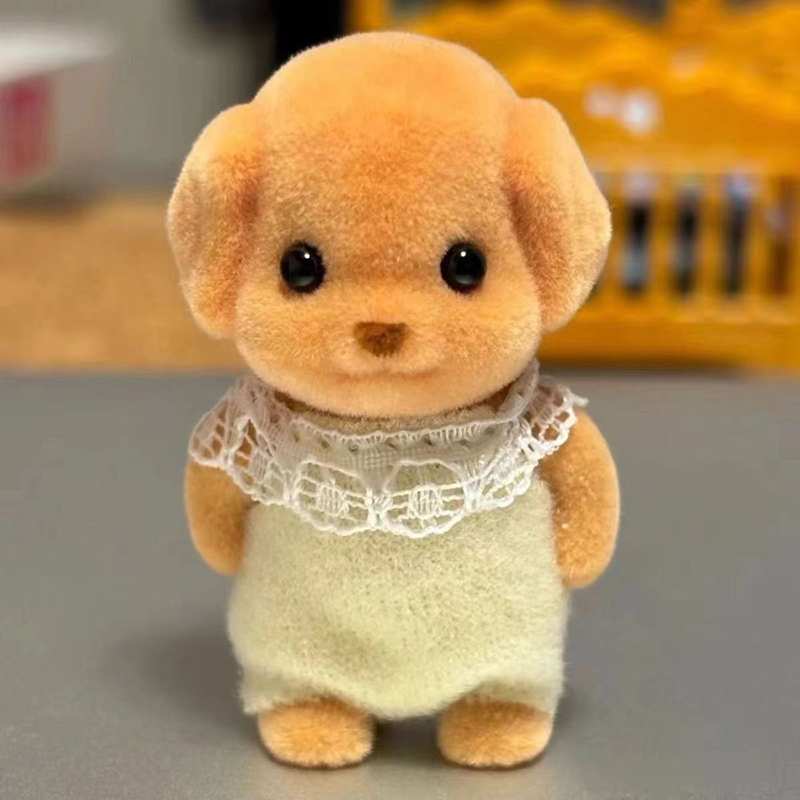 AliExpress Limb Movable Forest Family Animal Figure Poodle Flocked Shaggy Figurine Dog Model Toy Dollhouse Miniatures Accessories For Kids, view 2