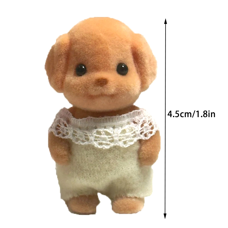 AliExpress Limb Movable Forest Family Animal Figure Poodle Flocked Shaggy Figurine Dog Model Toy Dollhouse Miniatures Accessories For Kids, view 6