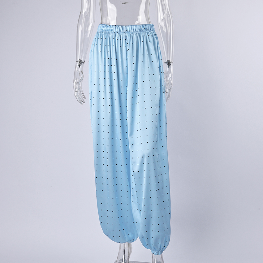 AliExpress Linad Elegant Satin Long Lantern Pants For Woman 2026 Street Chic High Waist Trousers Spring Vintage Loose Ankle Length Pants, view 3