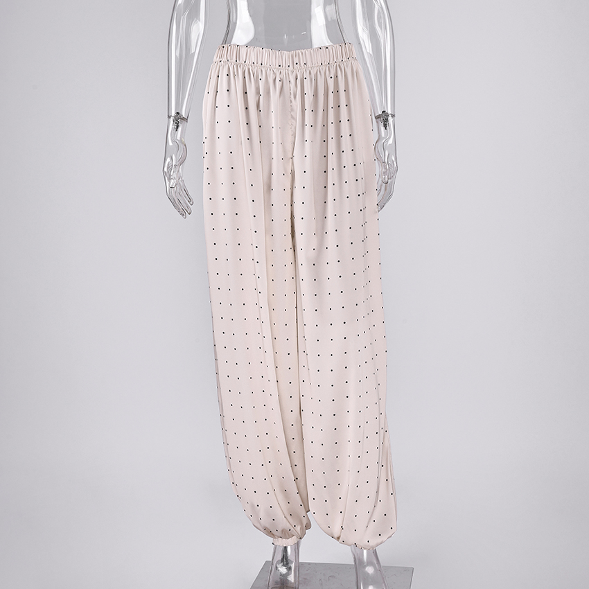 AliExpress Linad Elegant Satin Long Lantern Pants For Woman 2026 Street Chic High Waist Trousers Spring Vintage Loose Ankle Length Pants, view 4