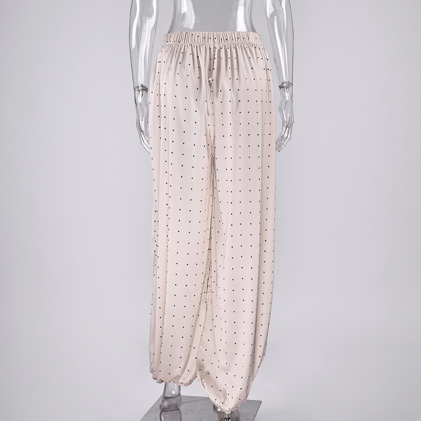 AliExpress Linad Elegant Satin Long Lantern Pants For Woman 2026 Street Chic High Waist Trousers Spring Vintage Loose Ankle Length Pants, view 5