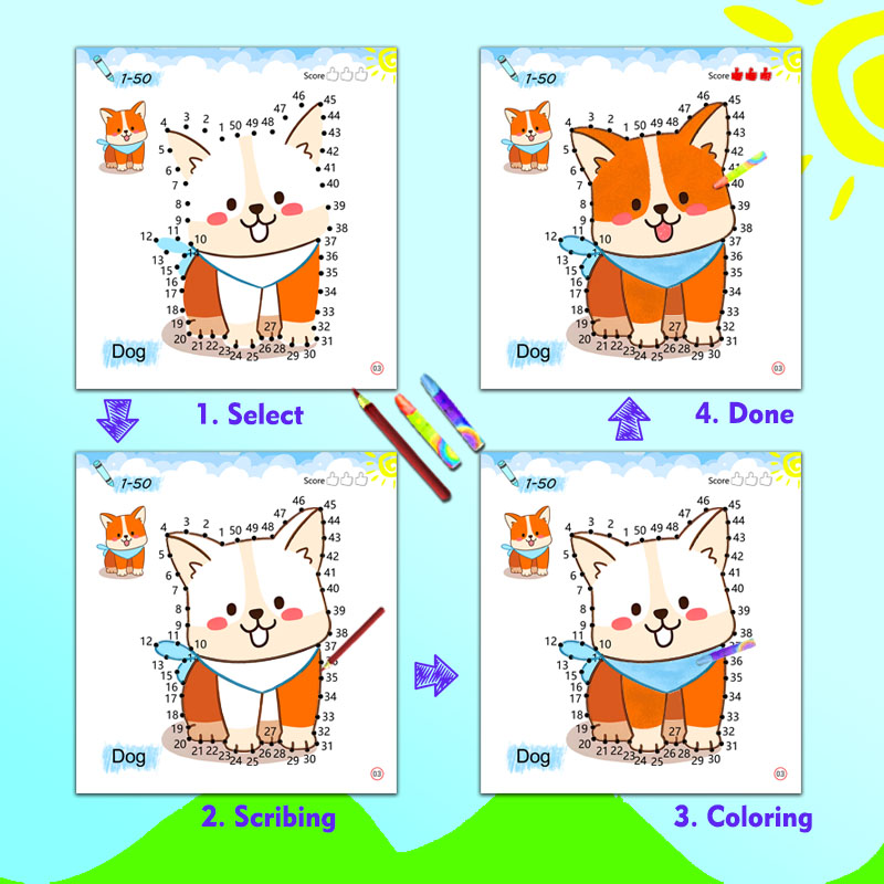 AliExpress Line Drawing, Children's Doodle Books, Learning Numbers, Early Education to Improve Grades, Fun Drawing Games, Holiday Gifts, view 3