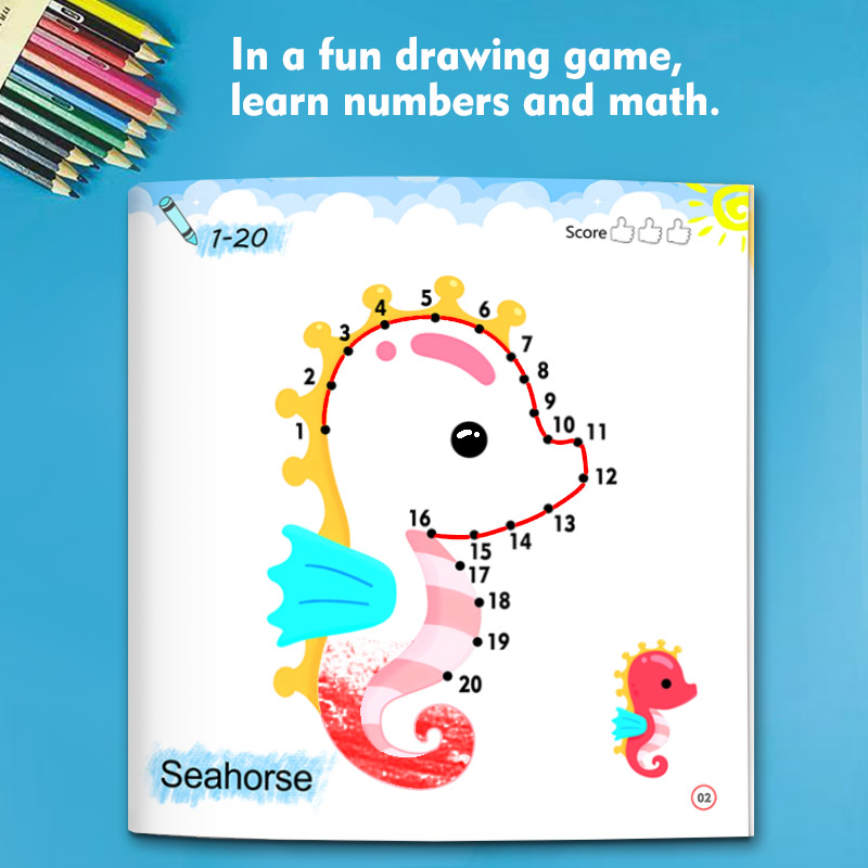 AliExpress Line Drawing, Children's Doodle Books, Learning Numbers, Early Education to Improve Grades, Fun Drawing Games, Holiday Gifts, view 2