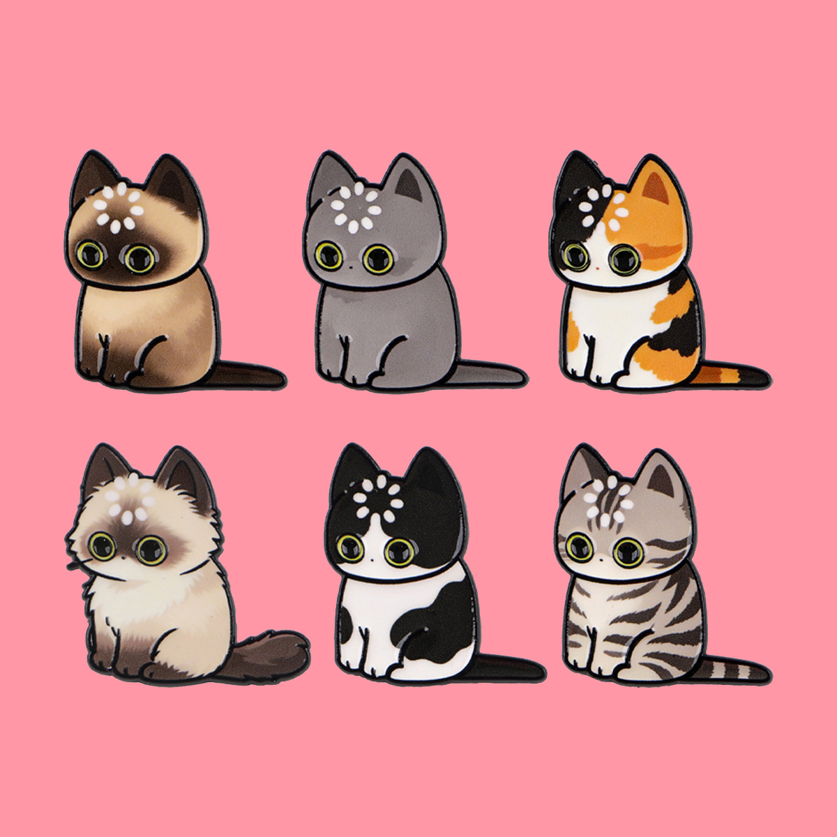 AliExpress Loading... Cats Enamel Pin Cute Cartoon Animals Brooch Lapel Pins Badge on Backpack Clothing Accessories Fashion Jewelry Gifts