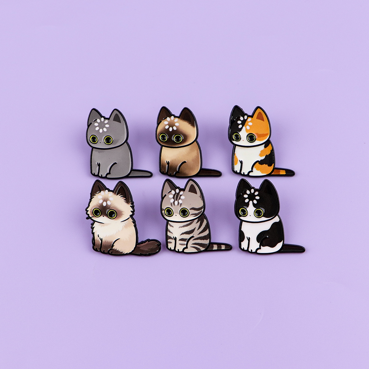 AliExpress Loading... Cats Enamel Pin Cute Cartoon Animals Brooch Lapel Pins Badge on Backpack Clothing Accessories Fashion Jewelry Gifts, view 5