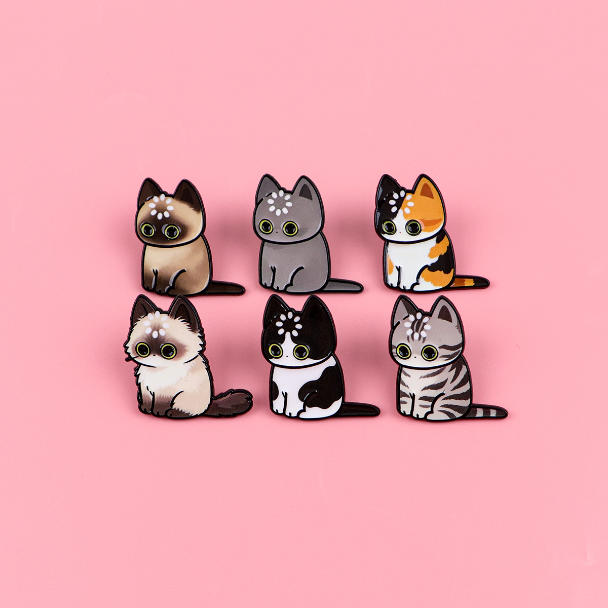 AliExpress Loading... Cats Enamel Pin Cute Cartoon Animals Brooch Lapel Pins Badge on Backpack Clothing Accessories Fashion Jewelry Gifts, view 6