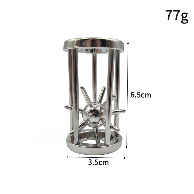 AliExpress Lock Puzzles Classic IQ Metal Brain Teaser Magic Baffling Puzzles Game Toys For Adults Funny Gifts Metal Puzzle, view 4
