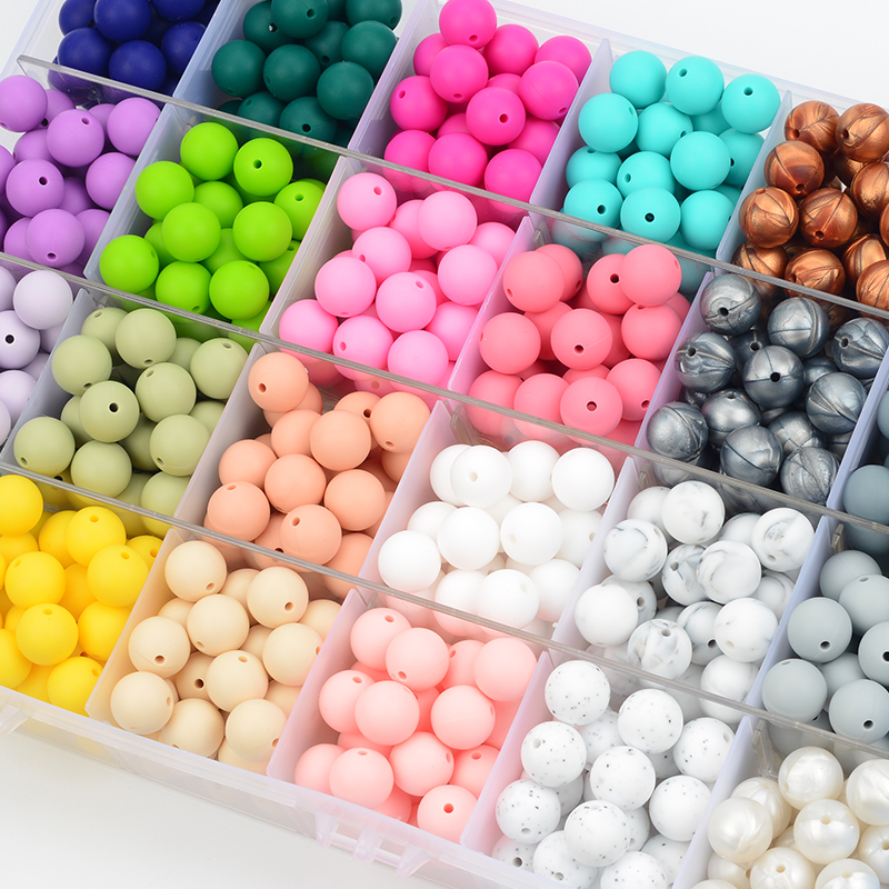 AliExpress LOFCA Silicone Teething Beads (12mm, 100-Pack), view 3