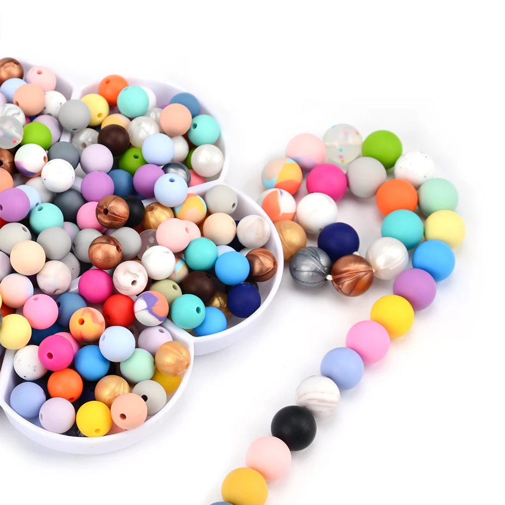 AliExpress LOFCA Silicone Teething Beads (12mm, 100-Pack), view 6