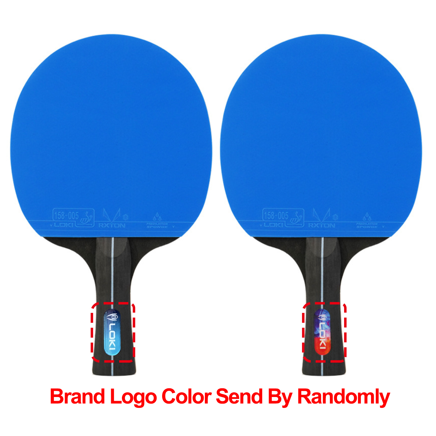 AliExpress LOKI K5000 FL Long HandleTable Tennis Racket Home Entertainment PingPong Rackets with Blue Color Ping Pong Rubber, view 2