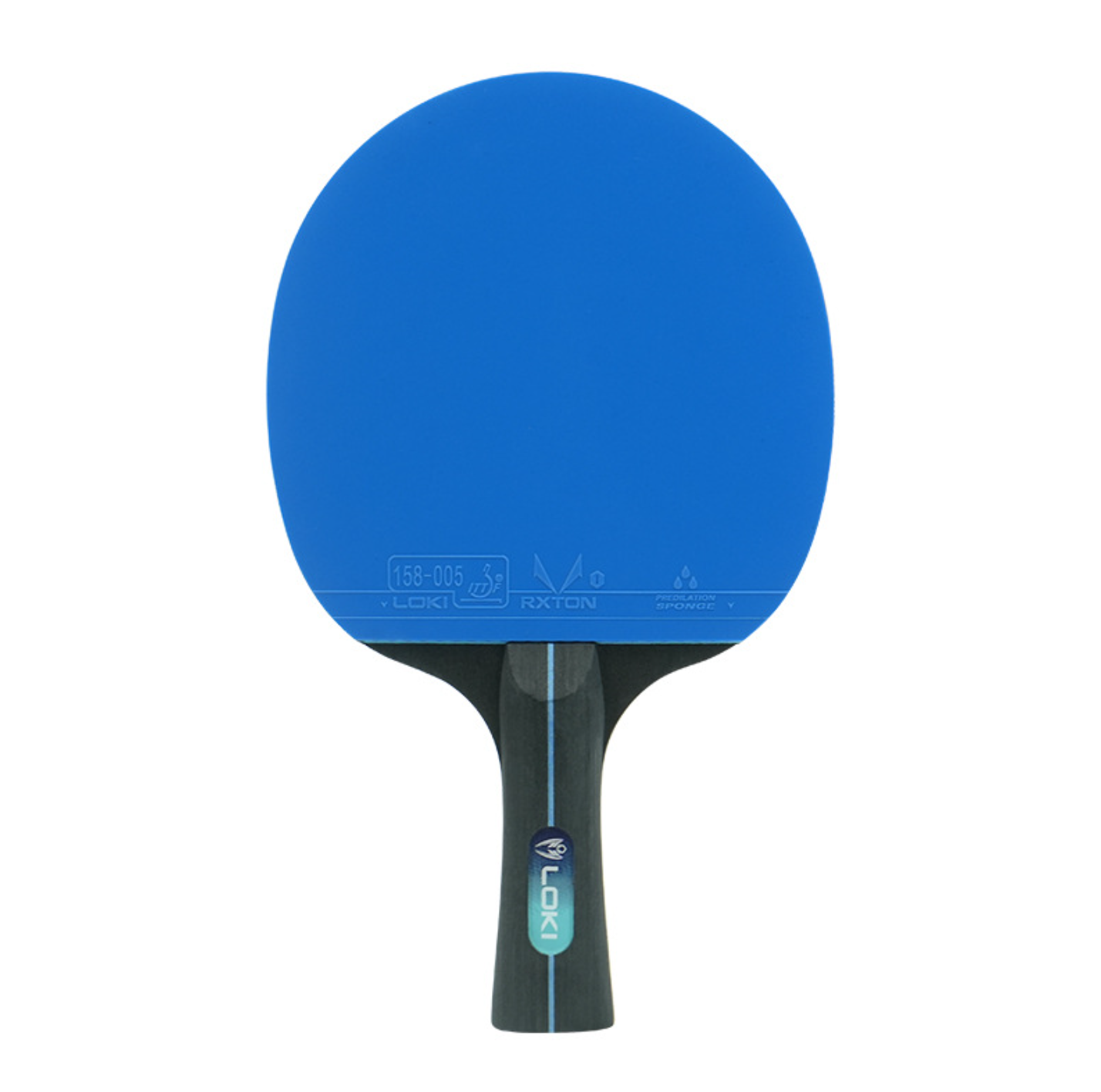 AliExpress LOKI K5000 FL Long HandleTable Tennis Racket Home Entertainment PingPong Rackets with Blue Color Ping Pong Rubber, view 3