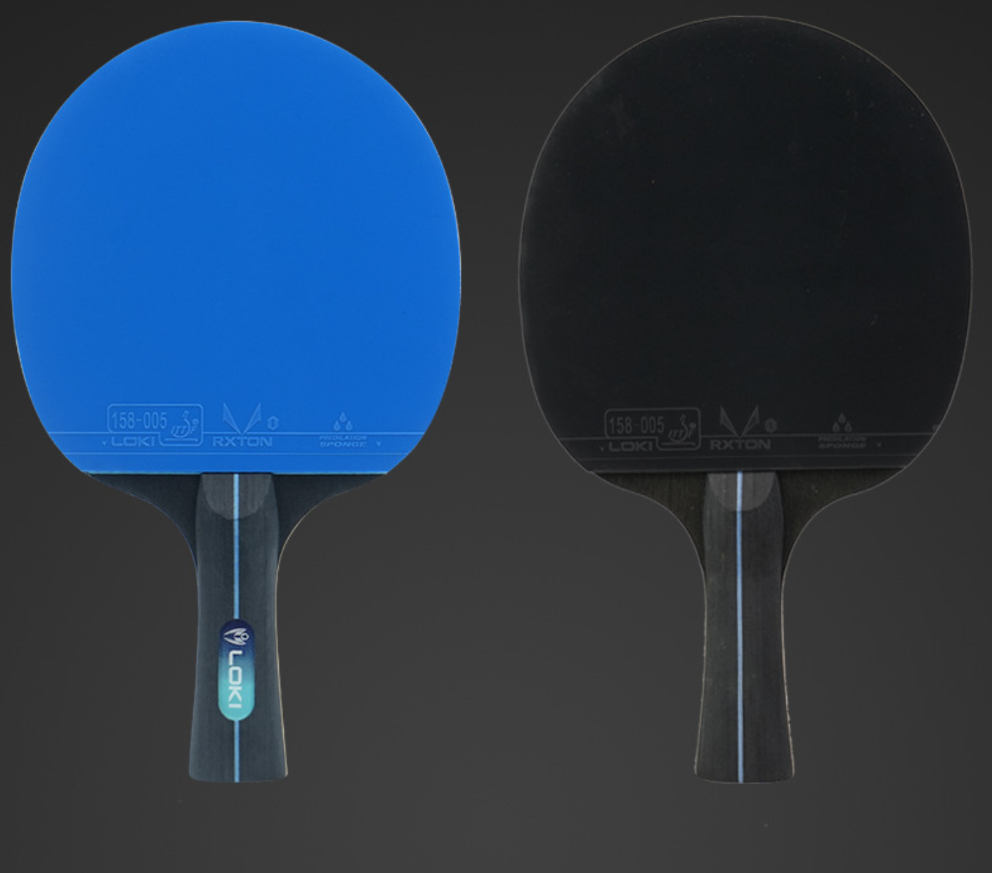 AliExpress LOKI K5000 FL Long HandleTable Tennis Racket Home Entertainment PingPong Rackets with Blue Color Ping Pong Rubber, view 4