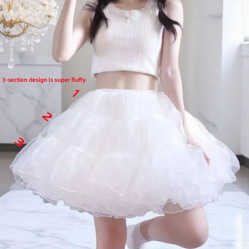 AliExpress Lolita Flying Saucer Petticoat - Boneless Maximum Volume Crinoline, Invisible Wire-Free Underskirt for Daily Gothic Sweet OP/JSK, view 3