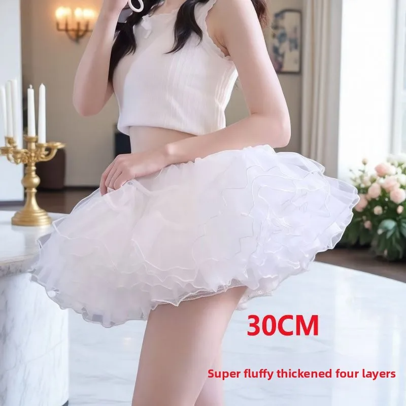 AliExpress Lolita Flying Saucer Petticoat - Boneless Maximum Volume Crinoline, Invisible Wire-Free Underskirt for Daily Gothic Sweet OP/JSK, view 4