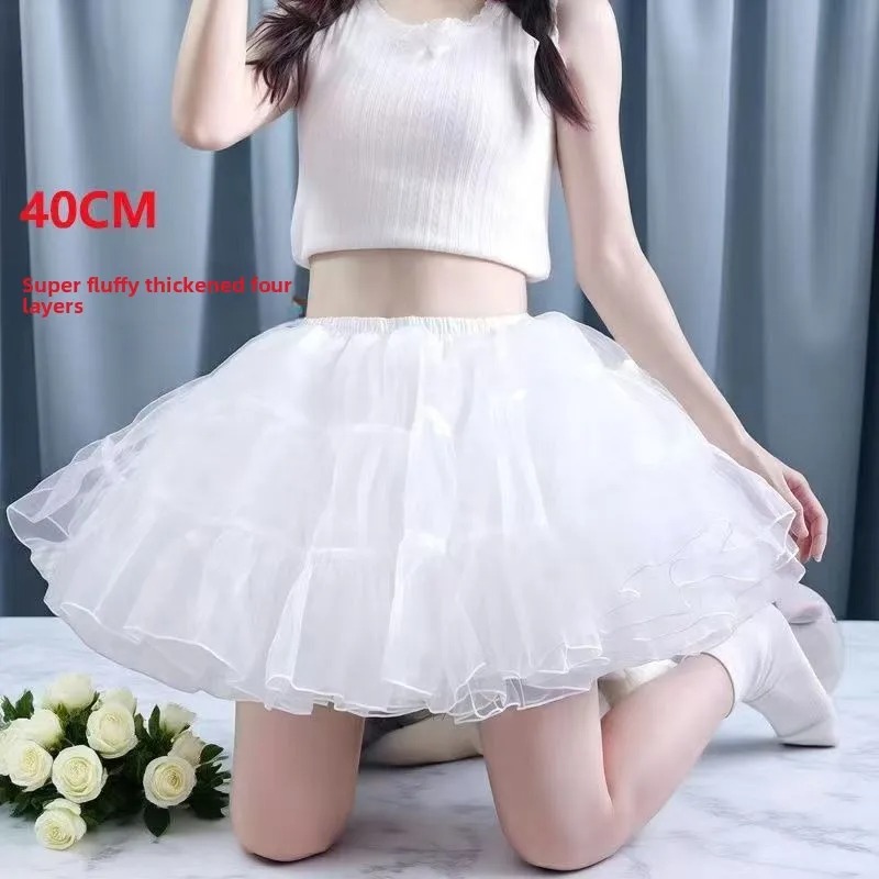AliExpress Lolita Flying Saucer Petticoat - Boneless Maximum Volume Crinoline, Invisible Wire-Free Underskirt for Daily Gothic Sweet OP/JSK, view 5