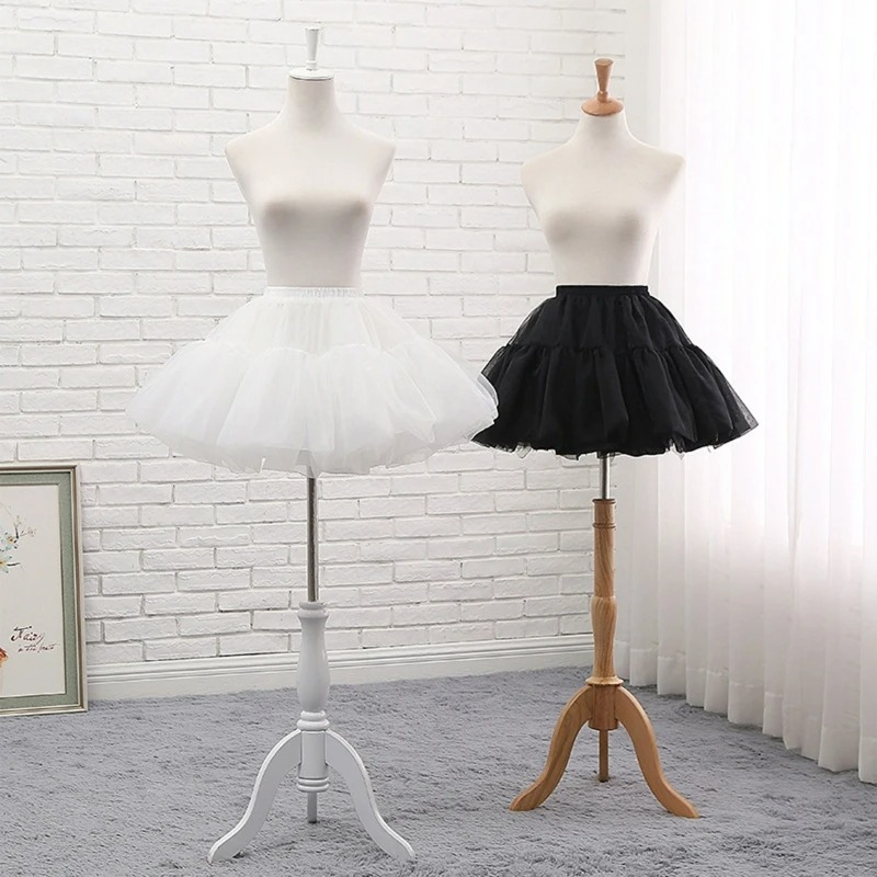 AliExpress Lolita Super Stuffed Petticoat Crinoline Slips Wedding Accessories Multi Layers Short Organza Tutu Skirt Vintage Underskirt