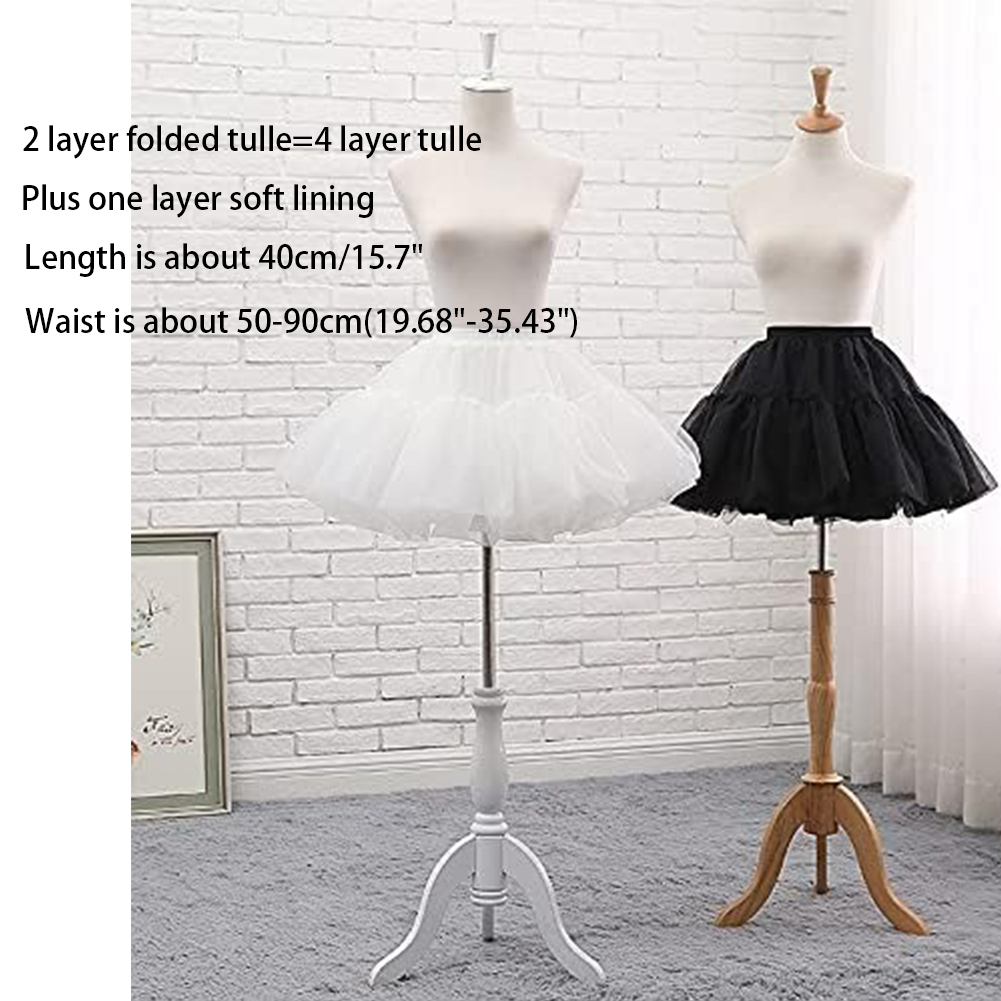AliExpress Lolita Super Stuffed Petticoat Crinoline Slips Wedding Accessories Multi Layers Short Organza Tutu Skirt Vintage Underskirt, view 2