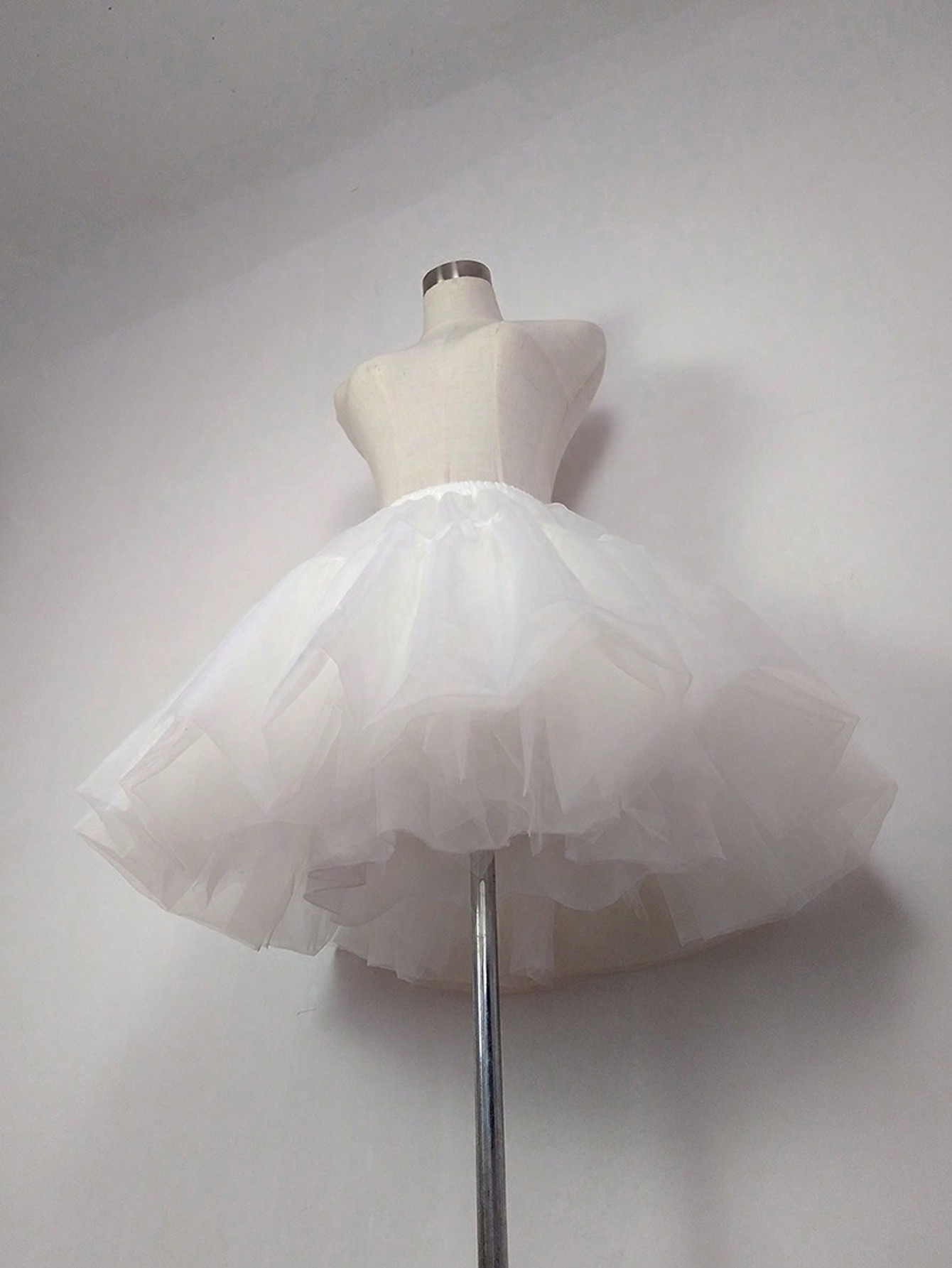 AliExpress Lolita Super Stuffed Petticoat Crinoline Slips Wedding Accessories Multi Layers Short Organza Tutu Skirt Vintage Underskirt, view 4