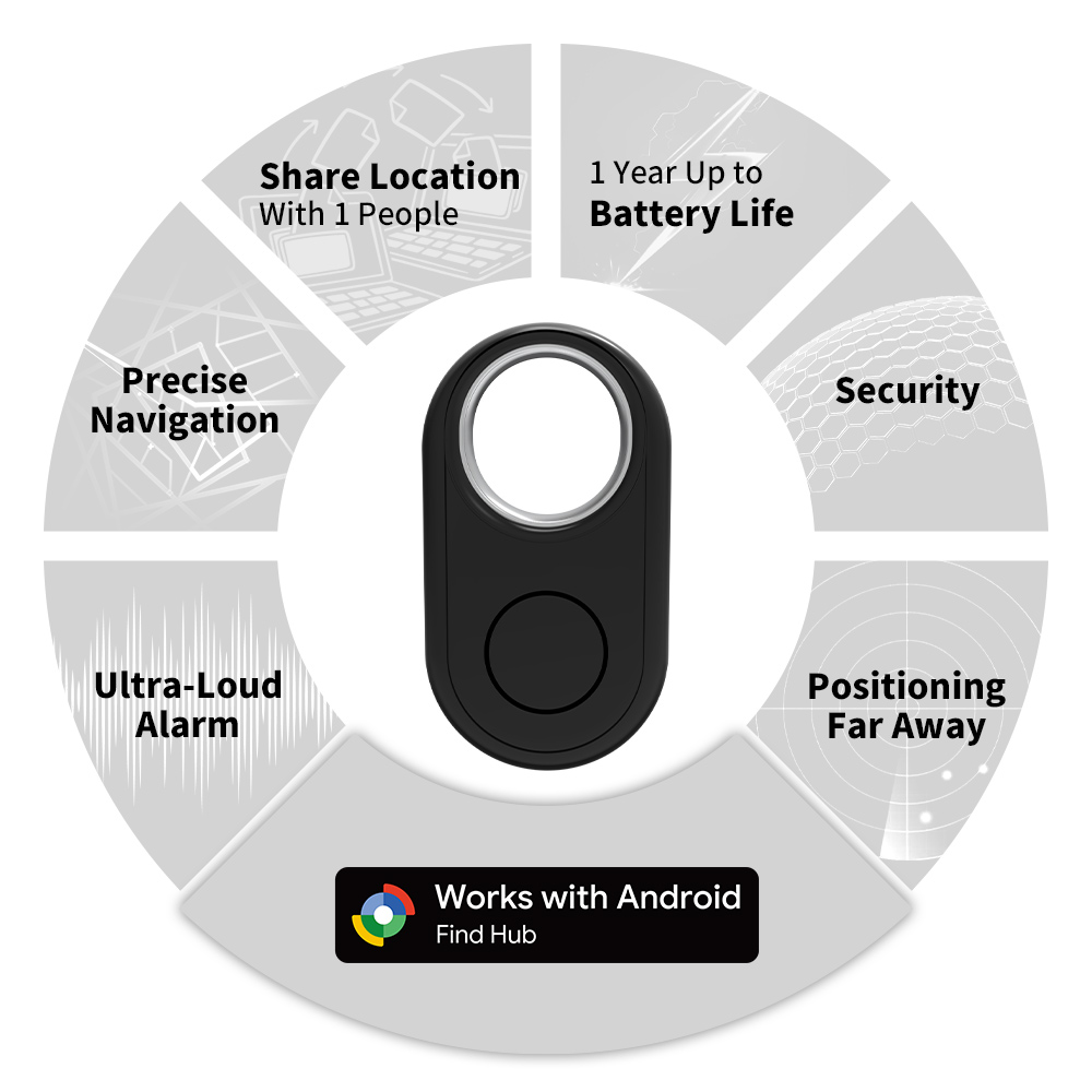 AliExpress Long Distance Tracker for Samsung Device via Android Google Find Hub App Locator Finder Far Away Positioning Anti-lost Smart Tag, view 4