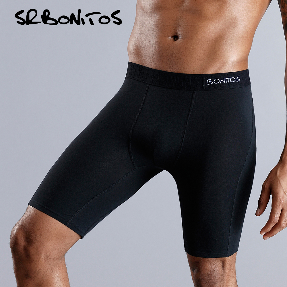 AliExpress Long Men Boxer Underwear Men Underware Boxer Shorts Mens Cotton Long Leg Boxers Underpants for Brand Quality Sexy Pouch Panties
