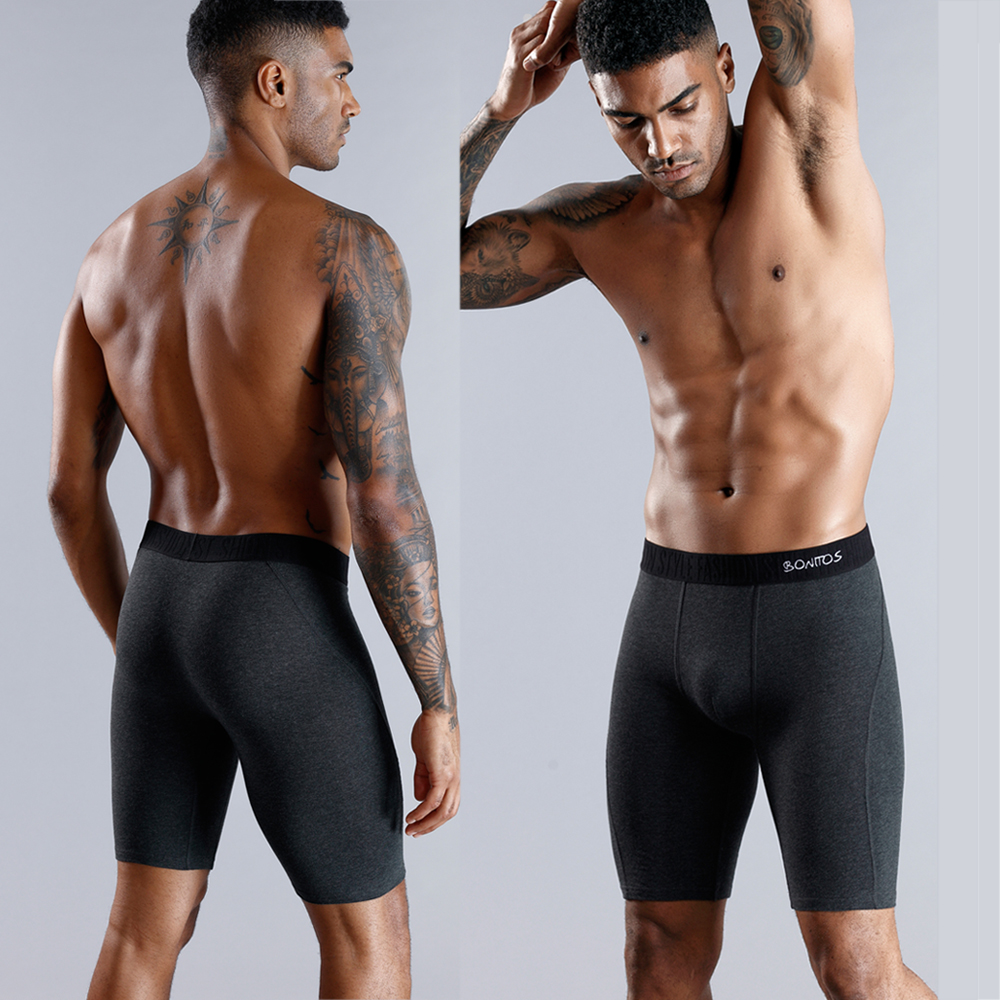 AliExpress Long Men Boxer Underwear Men Underware Boxer Shorts Mens Cotton Long Leg Boxers Underpants for Brand Quality Sexy Pouch Panties, view 2