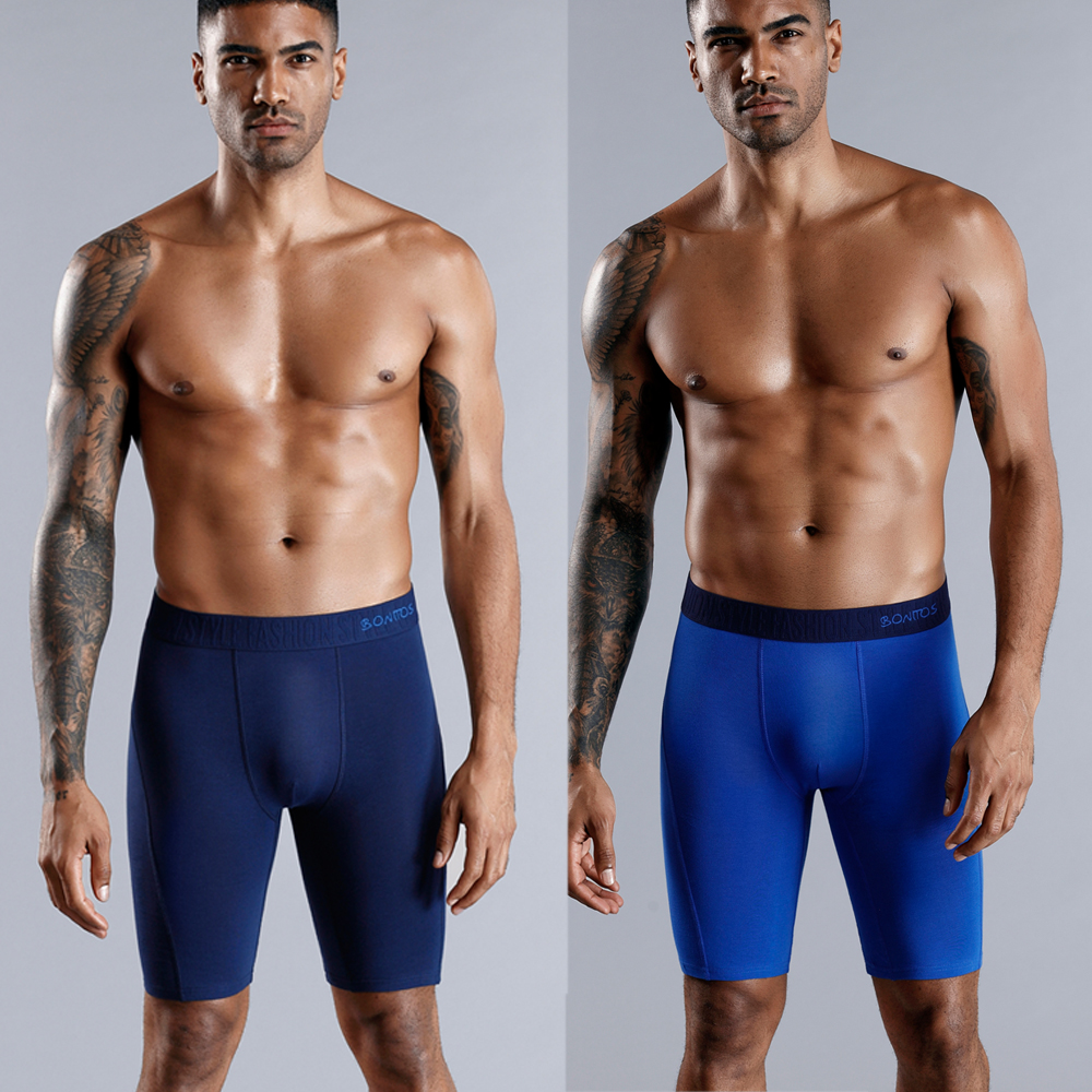 AliExpress Long Men Boxer Underwear Men Underware Boxer Shorts Mens Cotton Long Leg Boxers Underpants for Brand Quality Sexy Pouch Panties, view 3