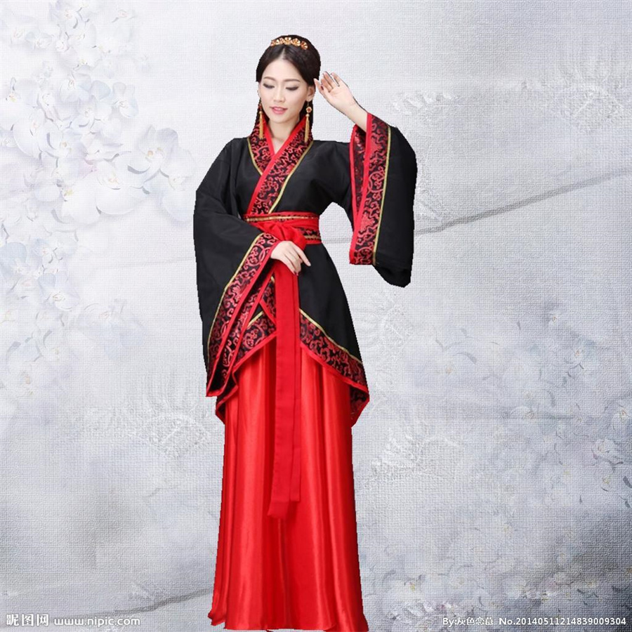 AliExpress Long Sleeves Hanfu Long Dress Patchwork Ancient Style Chinese Traditional Costumes Performance Skirt Cheongsam Chinese Tang Suit