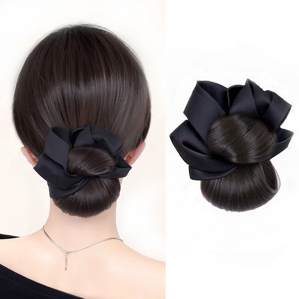 AliExpress Low Synthetic Bun Ponytail Hair Natural Fluffy Claw Clip Chignon Hair For Women Lazy Bun Wig Bag Hair Accessories For Daily Use