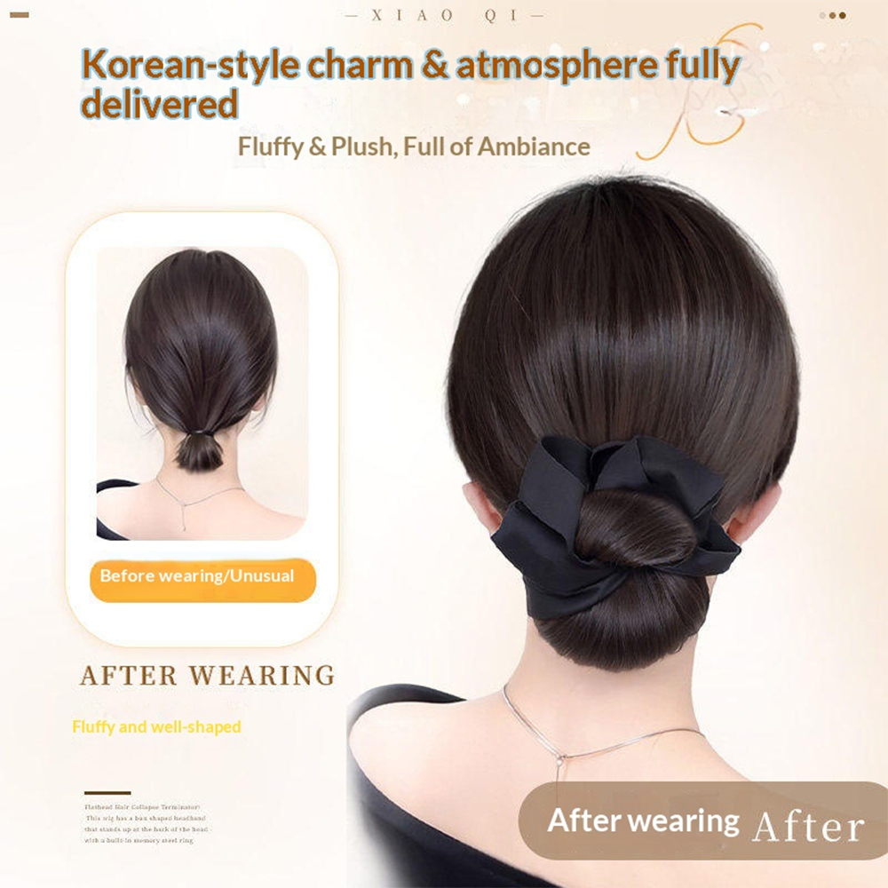 AliExpress Low Synthetic Bun Ponytail Hair Natural Fluffy Claw Clip Chignon Hair For Women Lazy Bun Wig Bag Hair Accessories For Daily Use, view 3